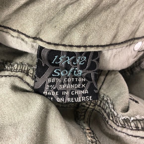 NWT Royal Blue Women Sofia Jeans Size 15 X 32 Olive Green Denim B209 -28 - Picture 11 of 16